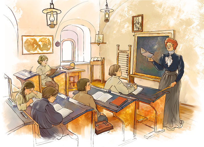 Урок в земской школе