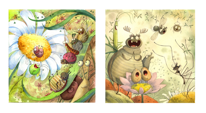 Иллюстрации для книги "Букашки" издательства Нигма