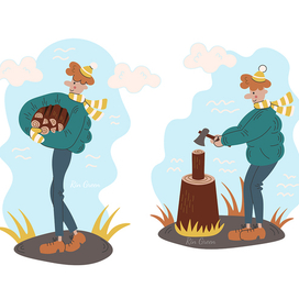 Парнишка с дровишками