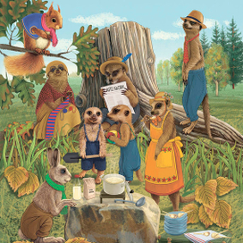 Семейка сурикатов.