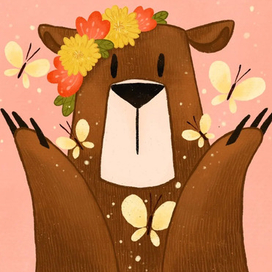 Круглый год с медведиком (страница календаря - Май) 