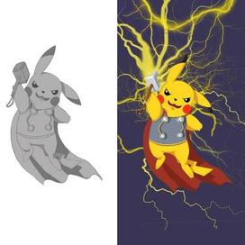 Покемон в руке молот тора