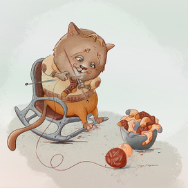 Доктор Катсон вяжет носки