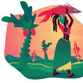 Африканка с рыбой