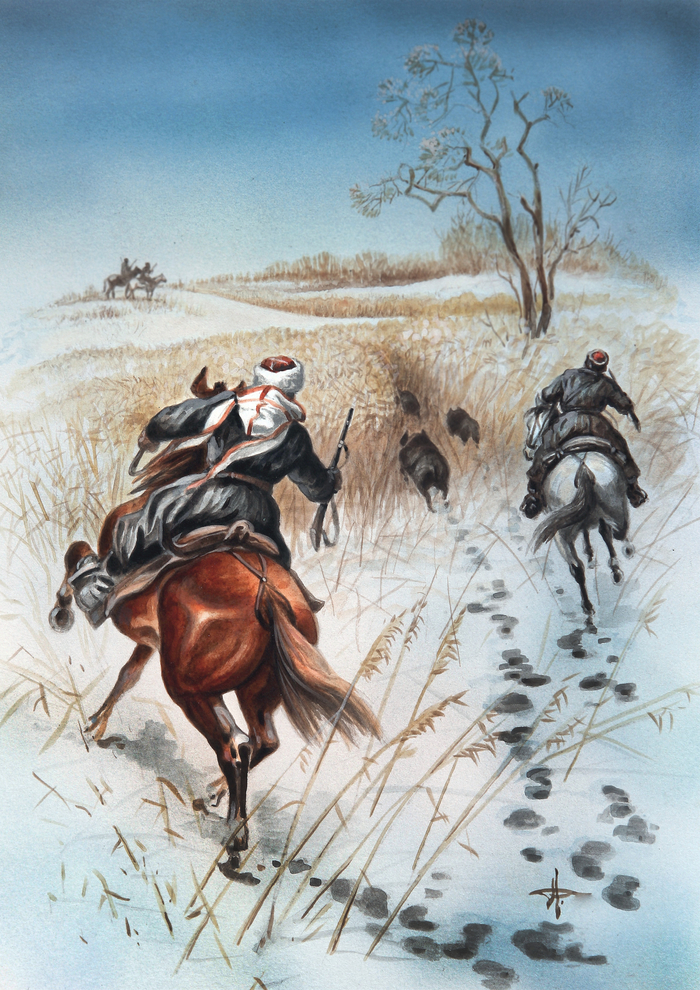 На кабана...