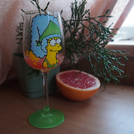 бокал ручная роспись
