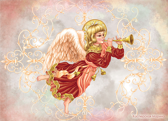 Ангелочек с дудочкой