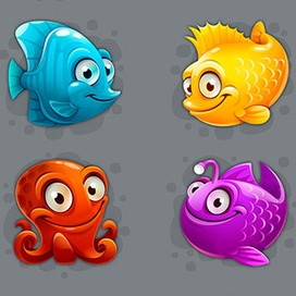 Иконки для игры "Русалочка"