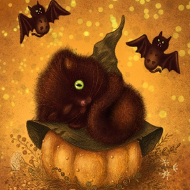 Хеллоуин - летучие коты