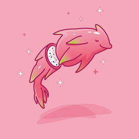 Дельфин + драгон фрукт