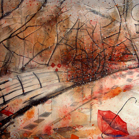 Диалог забытого зонта.