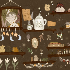 Полотно *Чуланчик со всяким для чаепитий*