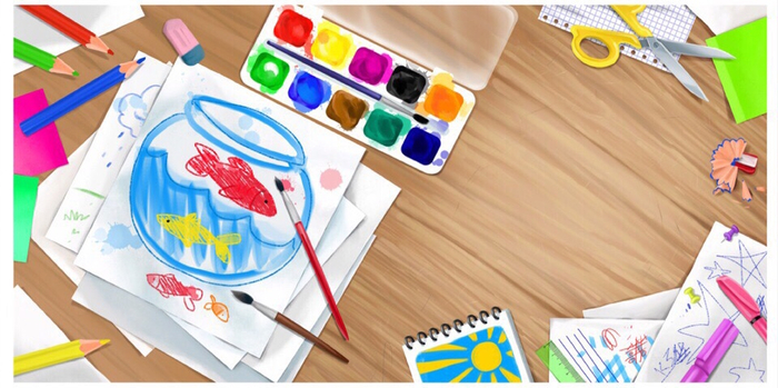 Стол маленького художника 