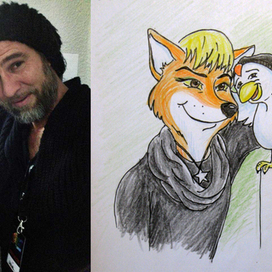 Лис и чикен-папа