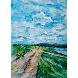 Дорога вдоль речки