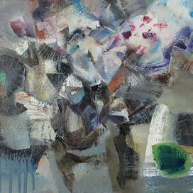 лимон и цветы из бумаги