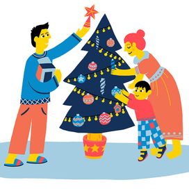 Новогодние иллюстрации Расту по возрасту