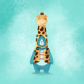 Мишка в костюме жирафа