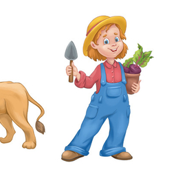 Садовница и лев