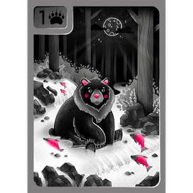 Карта медведя для настольной игры