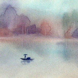 миниатюра на шёлке