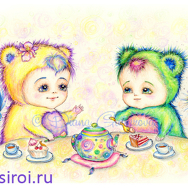 Уфик и Няшечка за чаепитием