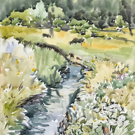 Поутру на лугу