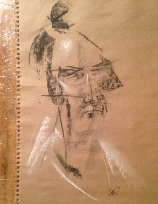 Знакомый добрый японец с нарисованным шрамом