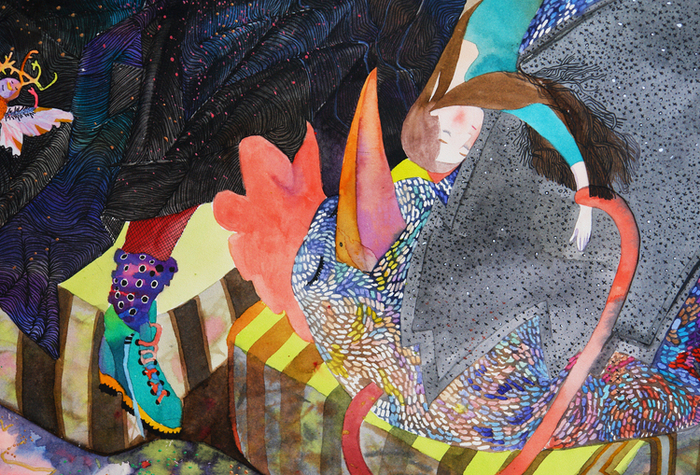  Фрагмент "Панков" акварель 55х70, 201