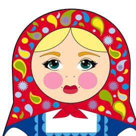 Раскраска Матрёшка