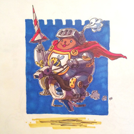 Плюшевый медвежонок рыцарь