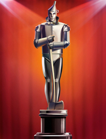 Герой, стилизованный под оскар для проекта unshared.tv