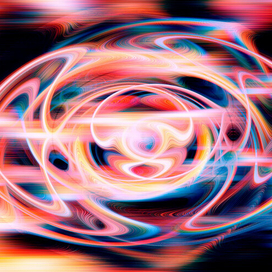 Абстрактный закат. Глаз нашей вселенной для медитаций