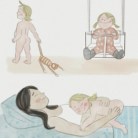 Иллюстрации к книжке про малышку Аришку 