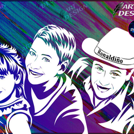 Портрет трафарет