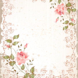 Старинная поздравительная открытка.  Серия "Винтаж".