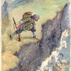 Робинзон. Охота на коз.