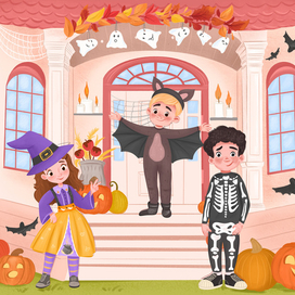 Halloween children illustration