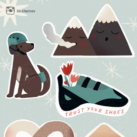 Скалолазные стикеры