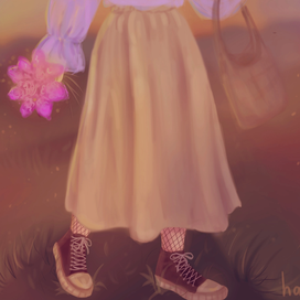 Иллюстрация «Тёплое лето» вечерний вариант