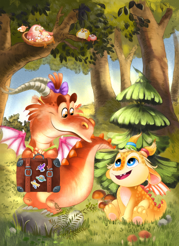 Иллюстрации к сказке Елены Фетисовой, «Сказки о Дракоше и Дружке»