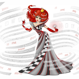 Персонаж для сайта рекламного агентства "Queen Design"