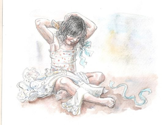 "Динка" В. Осеева. Иллюстрация