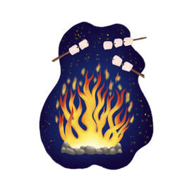 Костер и жареный зефир