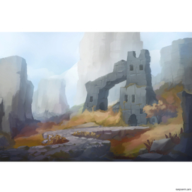 Развалины в скалах