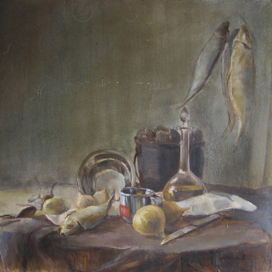 Натюрморт с вяленой рыбой