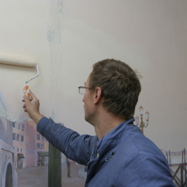 Роспись стены. Вид на Сан-Джорджо-Маджоре