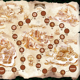 карта игрового поля для Острова Сокровищ