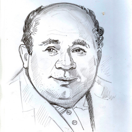 ШАРЖ -ПОРТРЕТ артиста Е. Леонова