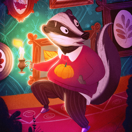 Барсук и атмосферные свечи